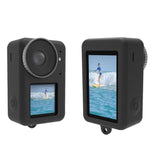 Protective Silicone Case with Lens Cap for Dji Action 3 - Blue - 45-Degree Angle