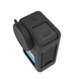 Protective Silicone Case with Lens Cap for Dji Action 3 - Blue - Rear View