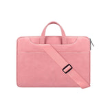 13.3 Inch Detachable Shoulder Laptop Bag - Frosted Pu Business - Dark Gray - Front View