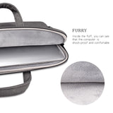 13.3 Inch Detachable Shoulder Laptop Bag - Frosted Pu Business - Dark Gray - 45-Degree Angle