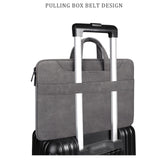 13.3 Inch Detachable Shoulder Laptop Bag - Frosted Pu Business - Dark Gray - Low Angle