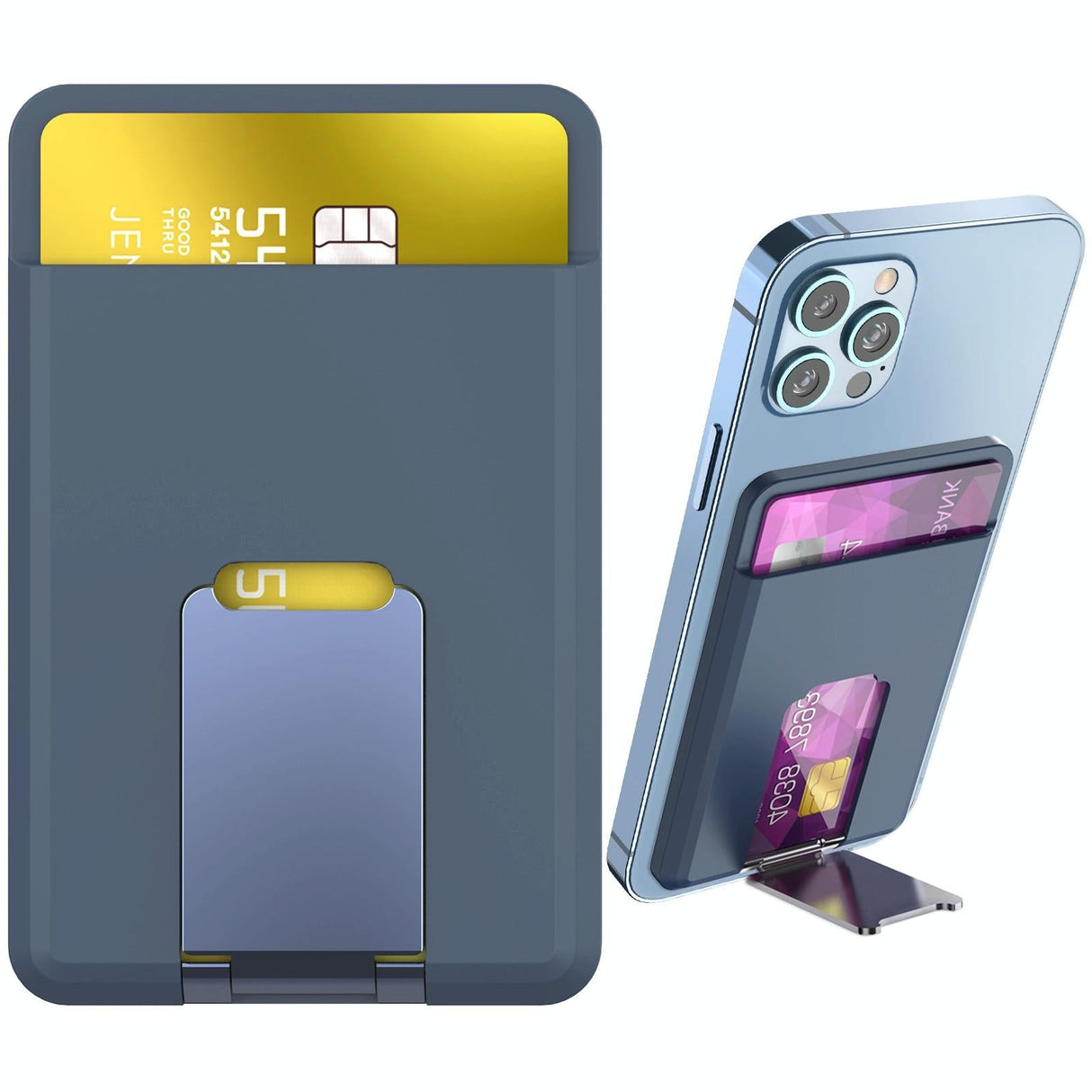 Universal Mobile Phone Card Holder Organizer Bag - Light Blue