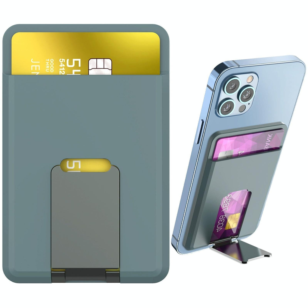 Universal Mobile Phone Card Holder Organizer Bag - Light Blue