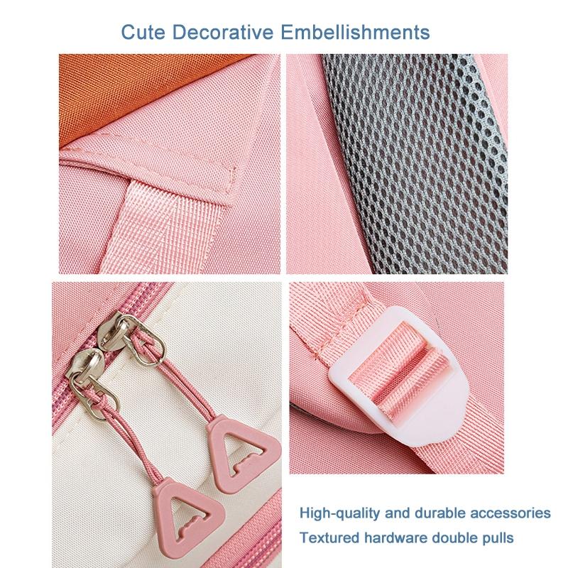 Adorable Junior High Backpack For Travel - Pink