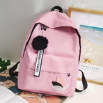 Student Canvas Backpack - Pink