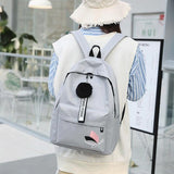 Student Canvas Backpack - Pink