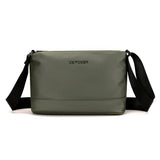 Lightweight Men Shoulder Bag For Commuting - Army Green - Front View