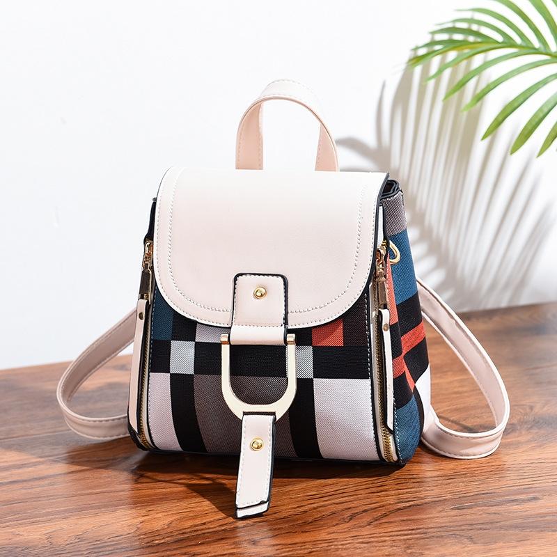 Stylish Ladies Leather Backpack - Soft Pu Material - Black