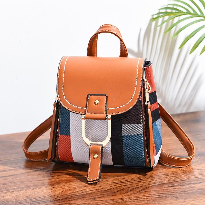 Stylish Ladies Leather Backpack - Soft Pu Material - Black