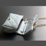 Glitter Flower Chain Kid Shoulder Bag - Yellow - Low Angle