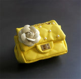 Glitter Flower Chain Kid Shoulder Bag - Yellow - Extra Image