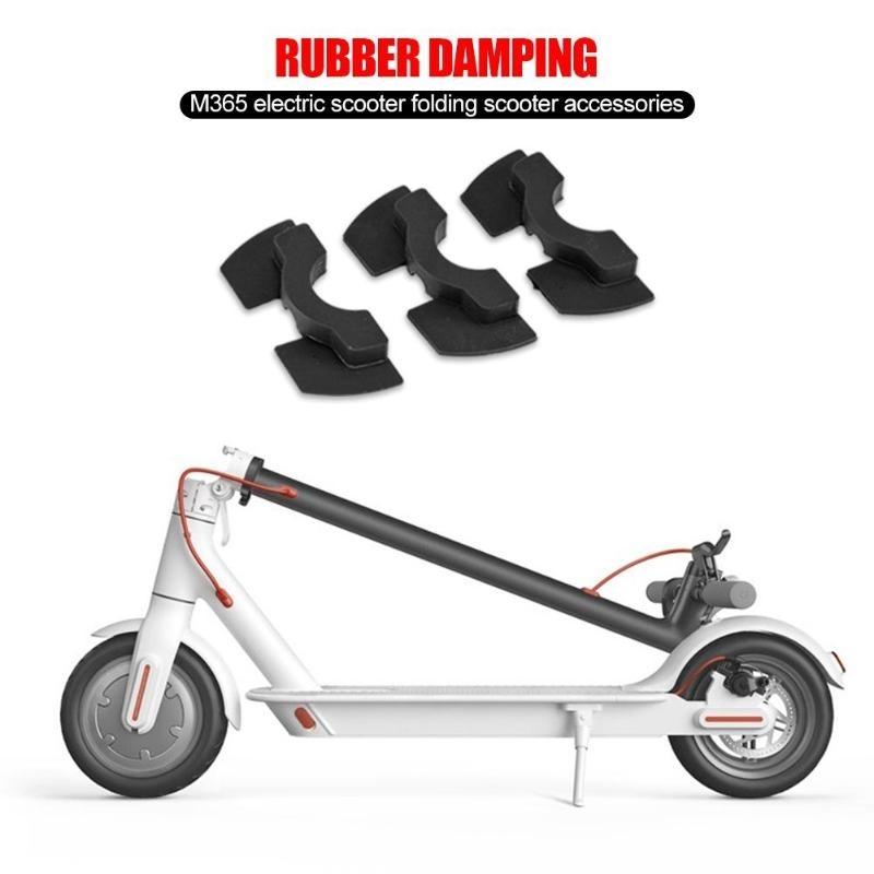 3-piece Shockproof Rubber Dampers for Xiaomi M365 Scooter - Red