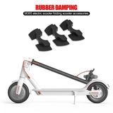 3-piece Shockproof Rubber Dampers for Xiaomi M365 Scooter - Red - Close-Up Angle