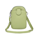 Litchi Texture Phone Crossbody Bag Leather Case For 5.5 Inch - 7.2 Inch Phones - Green