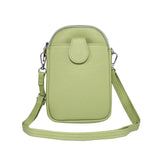 Litchi Texture Phone Crossbody Bag Leather Case For 5.5 Inch - 7.2 Inch Phones - Green