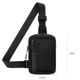 Crossbody Chest Pack For Outdoor Sports Unisex Cell Phone Bag - White - Top-Down View