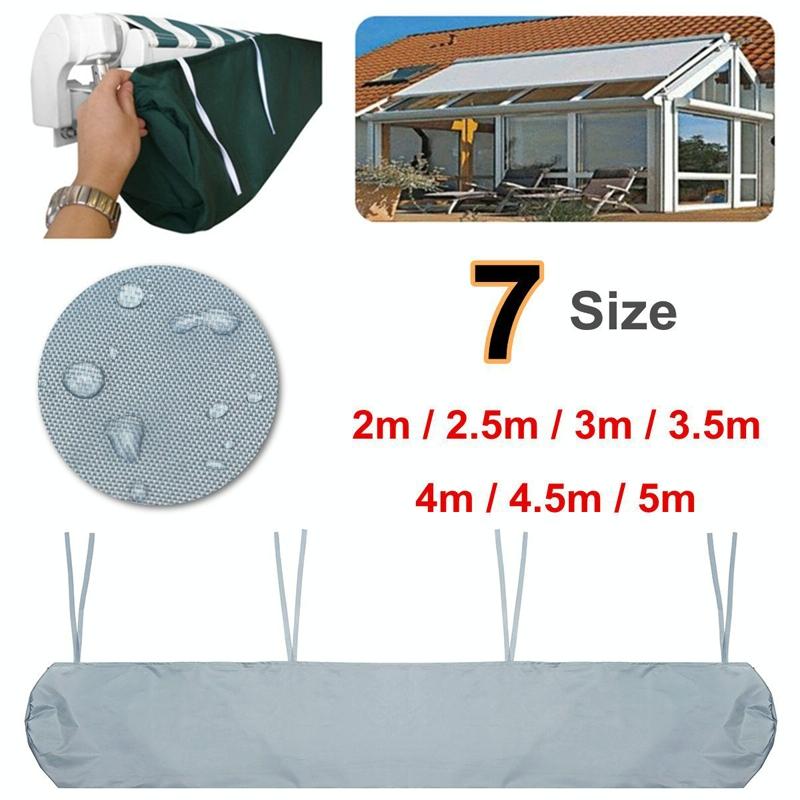 2m Waterproof Retractable Canopy Awning Cover for Outdoor Patio - Dustproof Protection - Grey