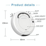 Smart 3-in-1 Robot Vacuum with Wet / Dry Mopping - Rechargeable & Auto Cleaning - Black - Gray - Top-Down View