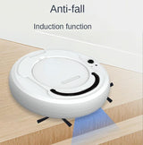 Smart 3-in-1 Robot Vacuum with Wet / Dry Mopping - Rechargeable & Auto Cleaning - Black - Gray - Low Angle