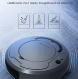 Smart 3-in-1 Robot Vacuum with Wet / Dry Mopping - Rechargeable & Auto Cleaning - Black - Gray - Extra Image