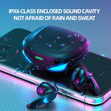 True Stereo Touch Bluetooth Earphones - G10 Tws 5.2 - Black - Close-Up Angle