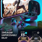 True Stereo Touch Bluetooth Earphones - G10 Tws 5.2 - Black - Low Angle