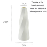 Minimalist Living Room Dried Flower Vase Decor - Milk White - Side View