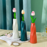 Minimalist Living Room Dried Flower Vase Decor - Milk White - Close-Up Angle