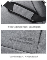 13 Oxford Cloth Laptop Backpack for Event - Black - Wine Red - Rear View