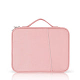 Leather Portable Bag with Cloth Texture - Black