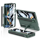 For Samsung Galaxy Z Fold4 5G Foldable Magnetic Flip Case With Holder & Pen Slot - Gkk - Silver - Extra Image