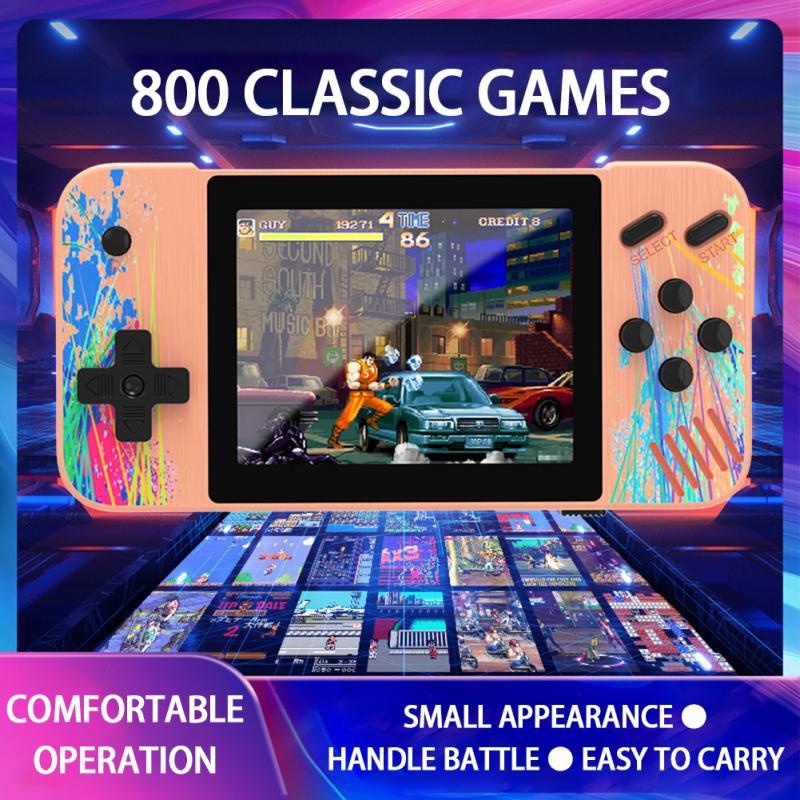 800 Built-In Games G3 Macaron Handheld Game Console With 3.5 Screen - Green