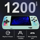 800 Built-In Games G3 Macaron Handheld Game Console With 3.5 Screen - Green - Close-Up Angle