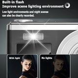4K Hd Optical Zoom Digital Camera 60Mp Dual Screen Selfie Camera No Memory - Silver - Extra Image