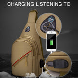 Men Oxford Cloth Crossbody Chest Bag Outdoor Leisure Single Shoulder Bag - Au Digital - Extra Image