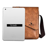 Retro Crossbody Messenger Bag Large Capacity - Dark Brown - Close-Up Angle