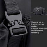 Large Capacity Men Shoulder Messenger Bag Fits Laptops Multi Functional - Grey - Rear View