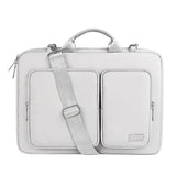 13.3 Inch Detachable Shoulder Laptop Bag - Thickened Polyester - Silver Gray - Front View