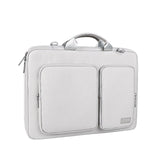 13.3 Inch Detachable Shoulder Laptop Bag - Thickened Polyester - Silver Gray - Side View
