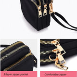 Women Mini Crossbody Phone Bag With Headphone Hole - Pink - 45-Degree Angle