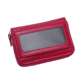 Multi Position Zipper Organ Card Holder Versatile Business Accessory - Purple
