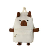 Versatile Large Capacity Backpack For Students - White - Front View