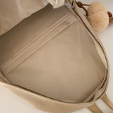 Versatile Large Capacity Backpack For Students - White - Close-Up Angle