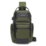 Lightweight Men Waterproof Crossbody Chest Bag Travel Companion - Grey