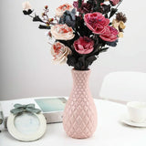 Hydroponic Plastic Vase for Dry and Wet Flower Arrangements - Desktop Furnishings - Blue - Top-Down View