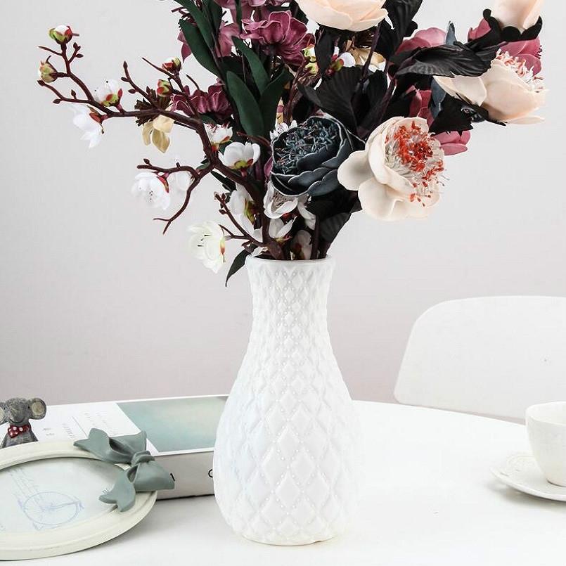 Hydroponic Plastic Vase for Dry and Wet Flower Arrangements - Desktop Furnishings - Blue