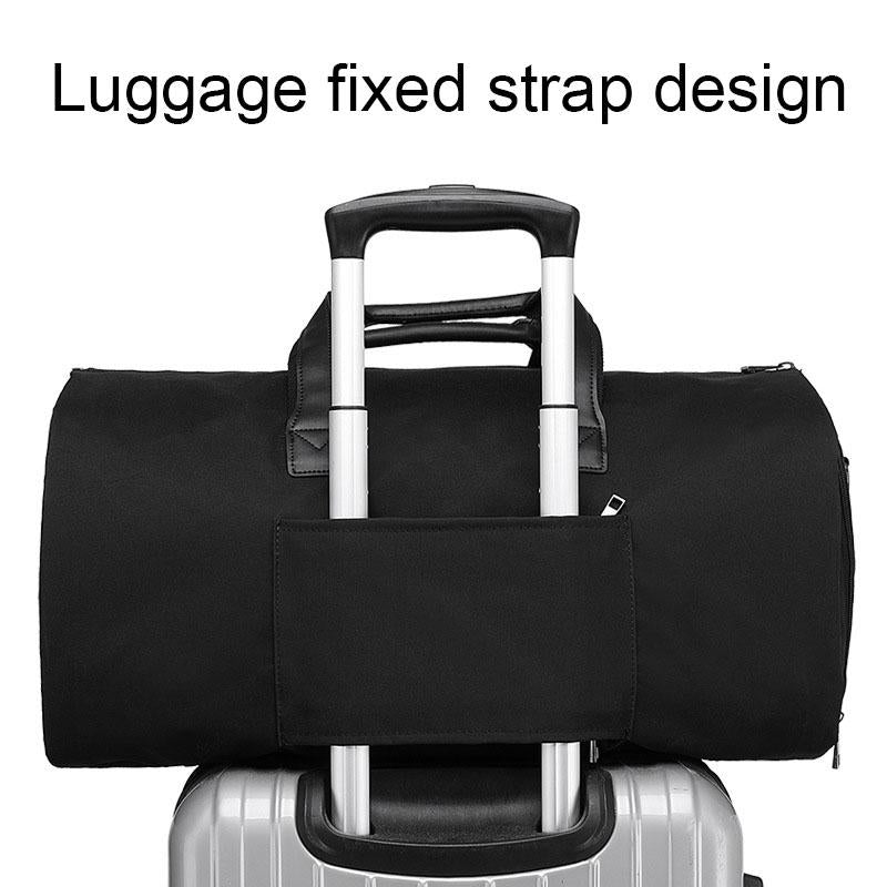 Shoe Compartment Travel Suit Bag - Compact & Organized - Dark Grey