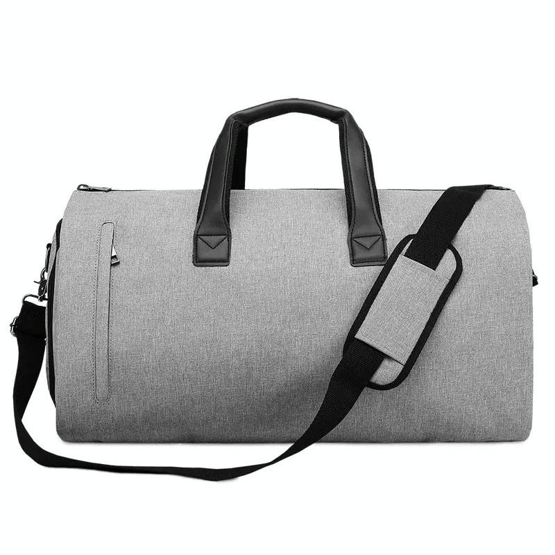 Shoe Compartment Travel Suit Bag - Compact & Organized - Dark Grey
