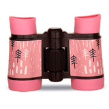 Children's Bird Watching Binoculars - 4x30 Perfect Gift - Rain Season Red - Front View
