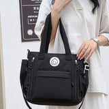 Versatile Contrast Shoulder Bag For Students - White Blue - Extra Image
